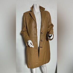 Elegant Tan 💯 Leather Jacket for Women